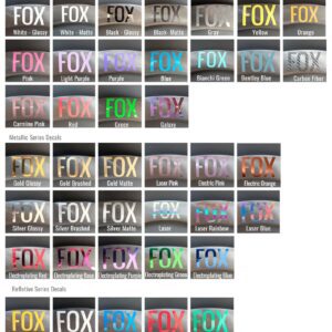 bicycle decal color list