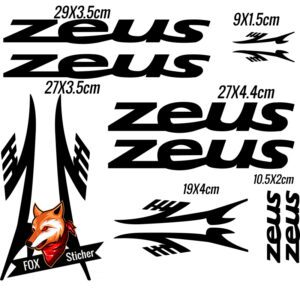 Bicycle Frame Decal Stickers for Zeus 02