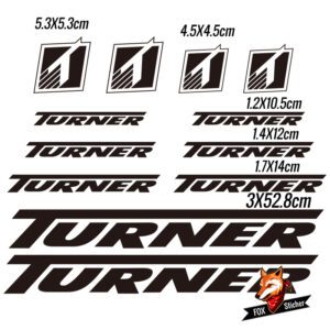 Bicycle Frame Decal Stickers for Turner 01