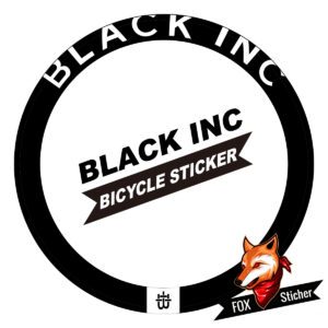 Bicycle disc wheel stickers-BLACK INC 1