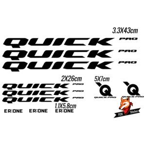 Bicycle Frame Decal Stickers for QUICK PRO ER