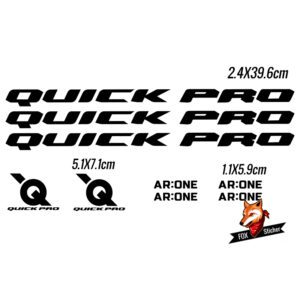 Bicycle Frame Decal Stickers for QUICK PRO AR ONE