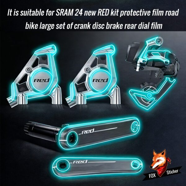 It is suitable for SRAM 24 new RED kit protective film road bike large set of crank disc brake rear dial film