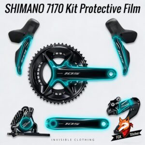 Protective Film for Road Bike Shimano 105 Groupset 7170 Rear Derailleur Stickers