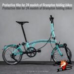 Suitable for 24 models of Brompton folding bicycles, transparent frame protective stickers, invisible bike cover