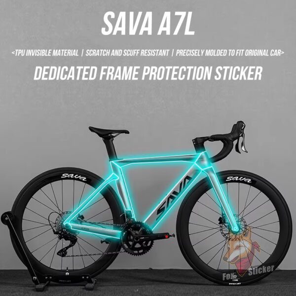 适用于SAVA A7L公路自行车贴纸车衣车架防水防刮隐形保护贴膜