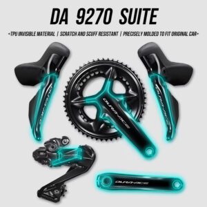 适用于喜玛诺DA9270套件保护膜公路山地自行车曲柄牙盘手变贴膜