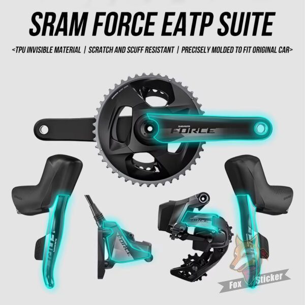 适用于速联SRAM FORCE EATP 电变套件保护膜公路自行车曲柄牙盘贴