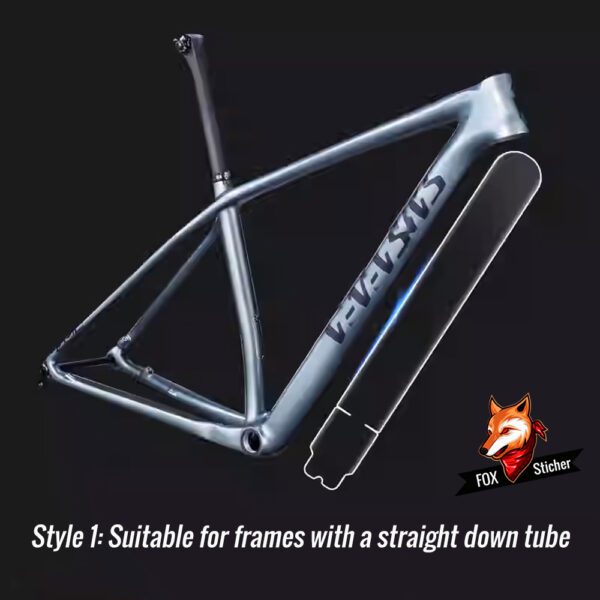 Mountain bike down tube protective film, protective TPU invisible bike frame cover, scratch-resistant for bike paint