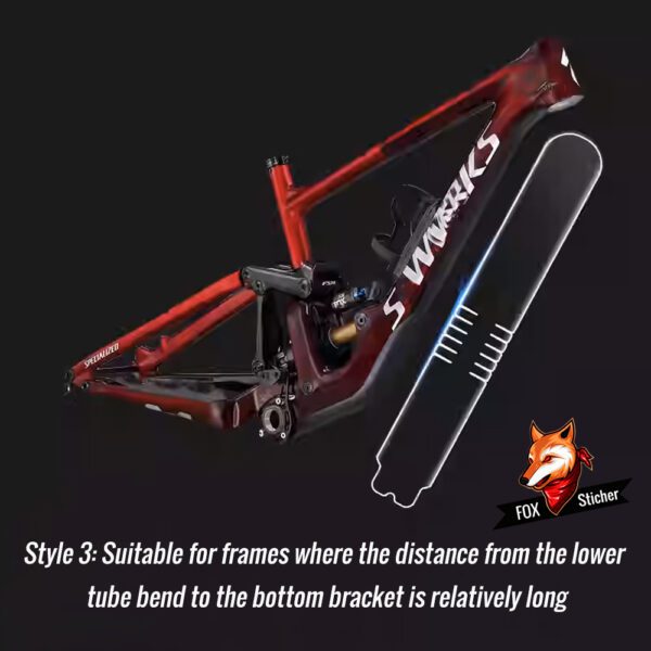 Mountain bike down tube protective film, protective TPU invisible bike frame cover, scratch-resistant for bike paint