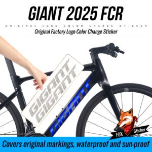Waterproof color-change cover stickers for 25 models of Giant FCR road bike frames with original logo