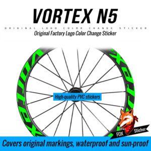 Customize Vortex N5 Road Bike Wheel Original Size Color Change Stickers