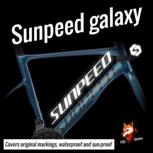 Sunpeed Galaxy bike frame sticker, Sunpeed Galaxy road bike down tube logo, custom color change, waterproof