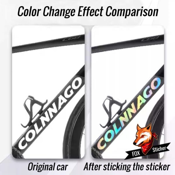 Sticker film for Colnago V4 road bike frame down tube logo color change