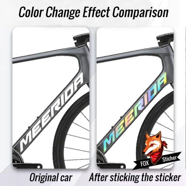 Waterproof color-changing sticker for the original logo of Merida Scultura EN series road bikes