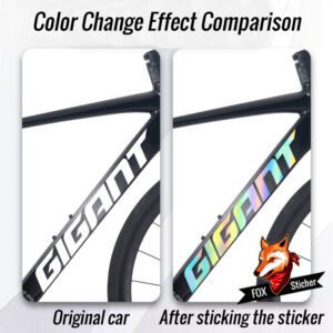 Waterproof color-change cover stickers for 25 models of Giant FCR road bike frames with original logo