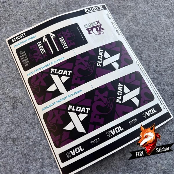 2025 Fox FLOAT X Mountain Bike Rear Fork Shock Factory Sticker AM Enduro