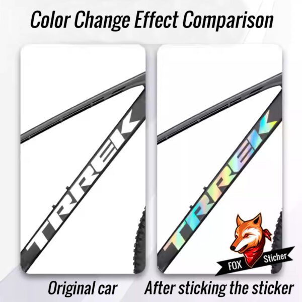 Customizable Waterproof Sticker to Change the Original Logo Color on TREK Marlin 6 Mountain Bike Frame