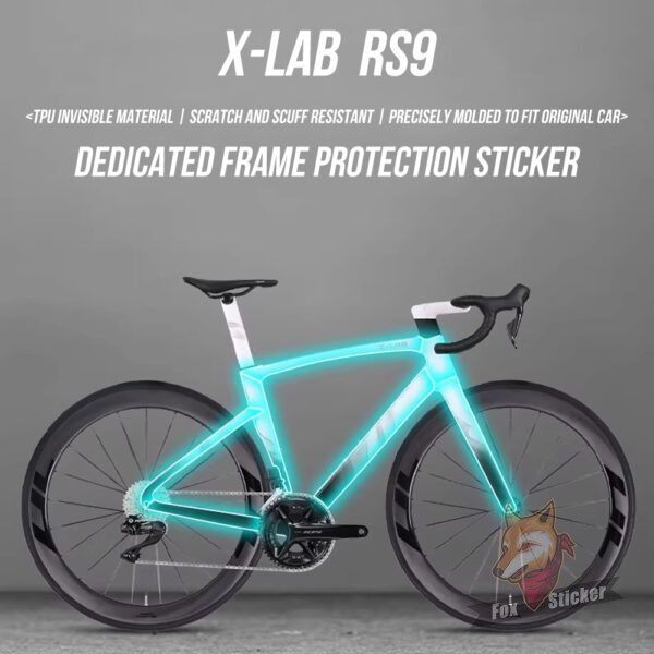 0 适用于X-LAB RS9公路自行车贴纸车架车衣TPU隐形保护贴