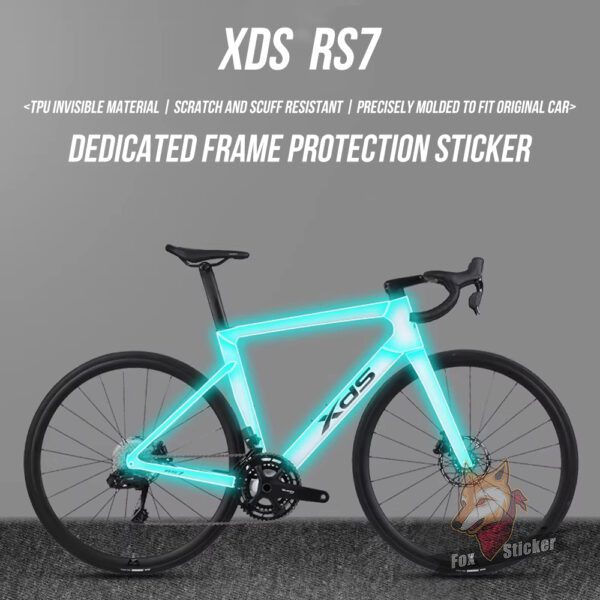 适用于XDS RS7公路自行车贴纸隐形车衣车架防水防刮痕保护贴