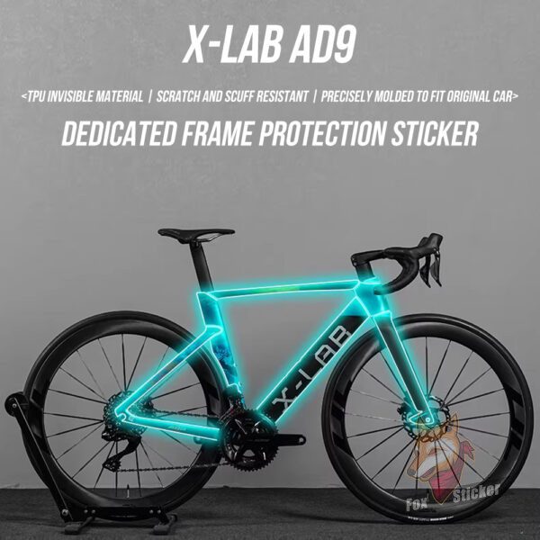 1 适用于X-LAB AD9公路自行车贴纸车架车衣防水隐形保护贴膜