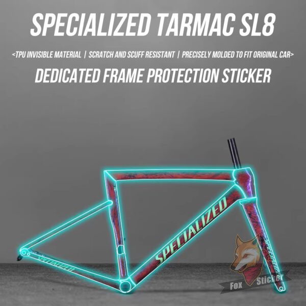1 适用于SPECIALIZED TARMAC SL8公路自行车贴纸车架车衣保护贴