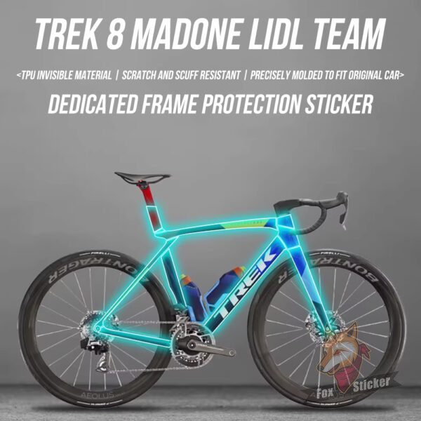 适用于TREK 8代马东 Lidl-Trek车队版公路自行车隐形车衣车架贴膜