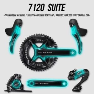 适用于喜玛诺7120变速套件保护膜公路自行车曲柄牙盘手变保护膜