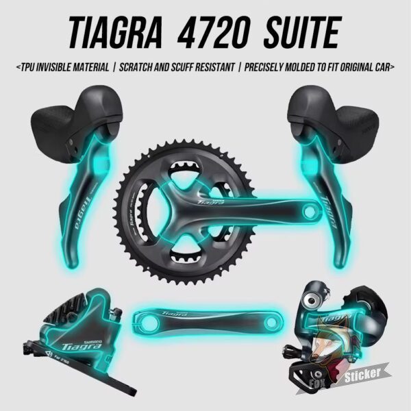 适用于喜玛诺4720变速套件保护膜公路自行车曲柄牙盘手变贴膜大套