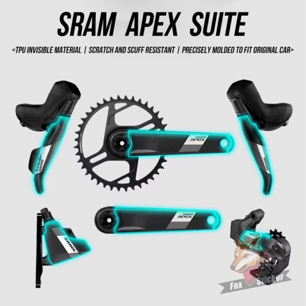 1 适用于SRAM APEX电变套件保护膜公路车大套手变曲柄碟刹后拨