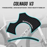 适用于Colnago V3公路自行车贴纸车架下管五通橡胶保护贴膜