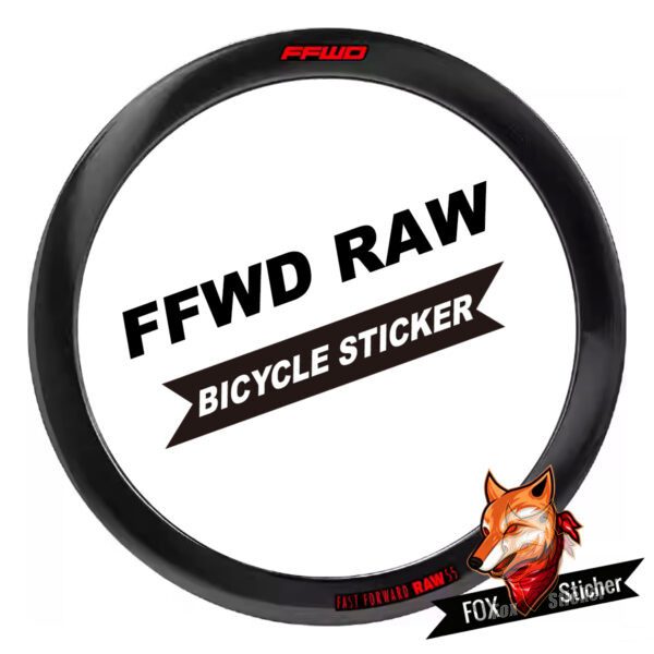 2025新款FFWD RAW轮组贴纸公路车碳刀圈单车贴防水车轮33/44/55