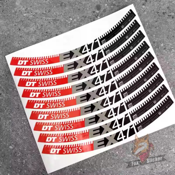 DT EX471 wheelset stickers for mountain bike rims, bike rim decals, custom bicycle personalized color change