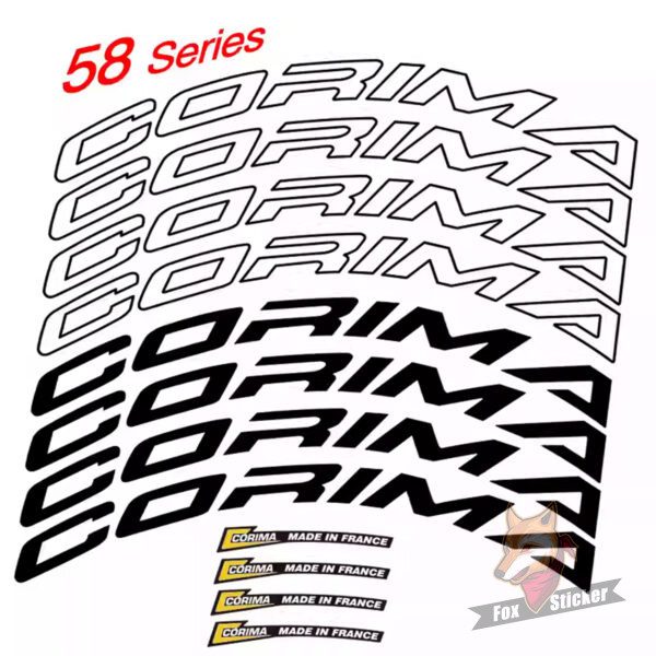 2022 MCC 58 Sticker Road Bike Wheelset Bicycle Stickers Carbon Rim Single Reflective Stickers Waterproof Custom