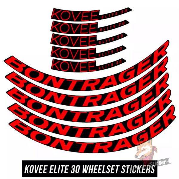 Kovee Elite30轮组贴纸山地车贴轮圈贴单车防水个性MTB崔克