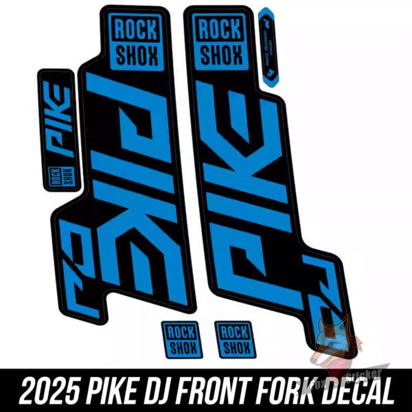 1 25款RockShox pike DJ前叉贴纸山地车自行车贴3M防水定制Factory