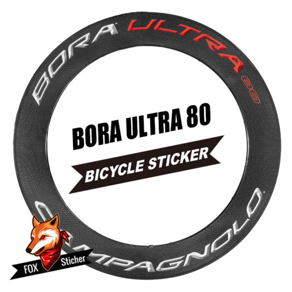 Road Bicycle Wheels Rim Decal Stickers for Campagnolo BORA ULTRA 80
