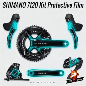 Protective film for Shimano 7120 groupset, road bike crankset and shifter