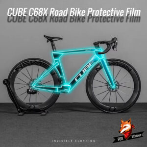 Suitable for CUBE C68X road bike invisible bike frame sticker, scratch-resistant and waterproof protective film