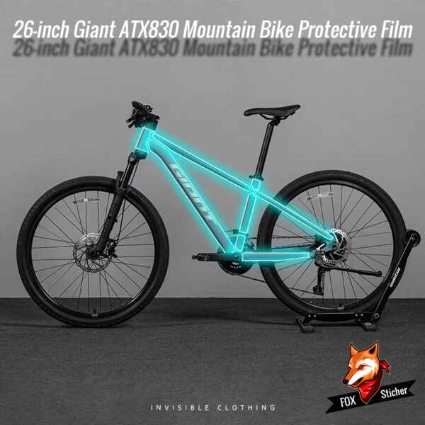 Suitable for 26-inch Giant ATX830 mountain bike stickers, invisible bike frame waterproof protective film