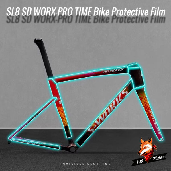 Suitable for SD WORX-PRO TIME team version road bike SL8 invisible frame protection film