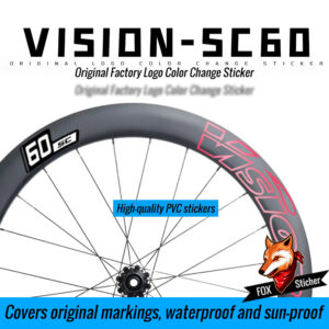 Sticker for VISION SC60 wheelset color change, suitable for road bike carbon rim customization