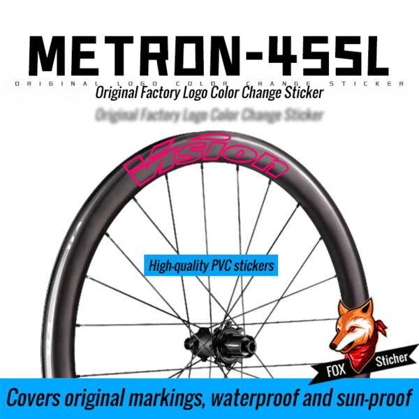 Applicable for VISION METRON SL45 wheelset sticker color change, road bike carbon rim sticker