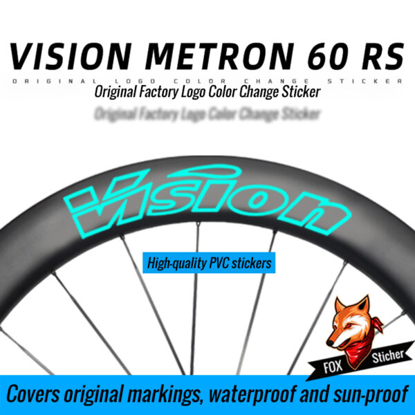 Sticker for VISION METRON 60 RS Wheelset Color Change, Road Bike Carbon Rim Decal