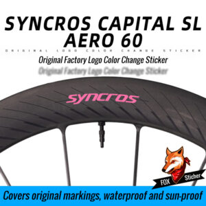Applicable Syncros Capital SL60 Road Bike Wheelset Rim Hub Logo Color Change Sticker