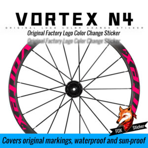 New Vortex N4 Road Bike Wheelset Hub Carbon Rim Original Logo Color Change Stickers