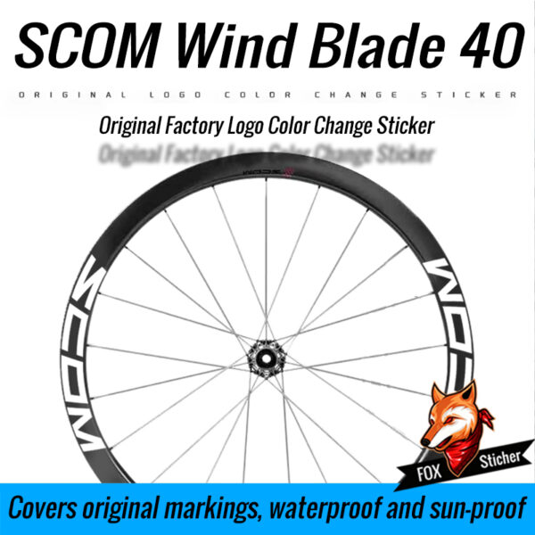 Applicable to SCOM Wind Blade 40 road bike sticker set, original logo color change cover, waterproof high-quality stickers