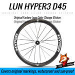 Applicable to LUN HYPER3 D45 3rd Generation Road Bike Wheelset Rim Original Logo Cover Color Change Stickers