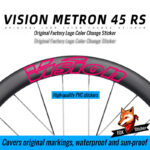 Sticker for VISION METRON 45 RS Wheelset - Color Change Film for Road Bike Carbon Rims
