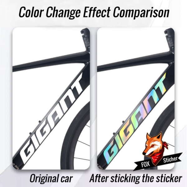 Waterproof color-change cover stickers for 25 models of Giant FCR road bike frames with original logo